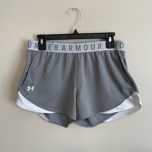 Under Armour Women's Athletic Gray and White Shorts